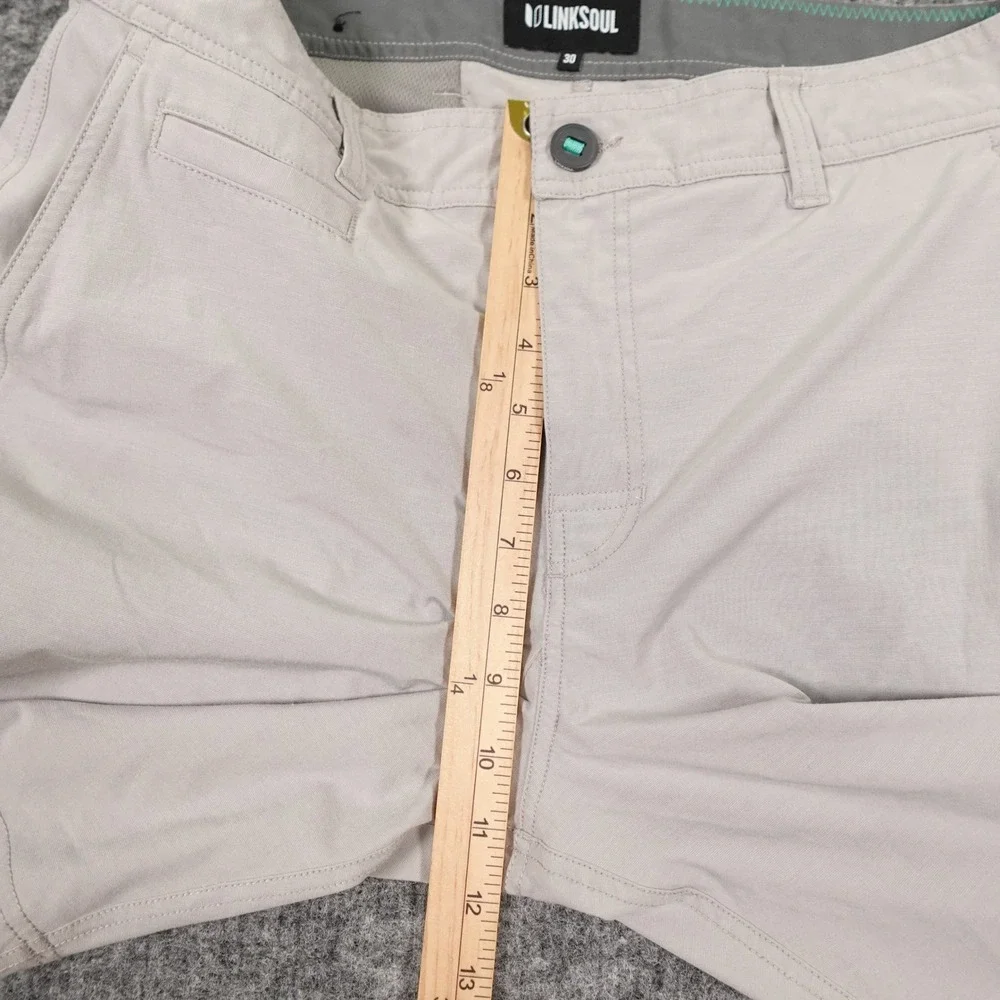 Linksoul Shorts Mens 30 Gray Boardwalker Performance‎ Stretch Lightweight Golf - Picture 5 of 8